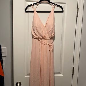 Light pink floor length dress